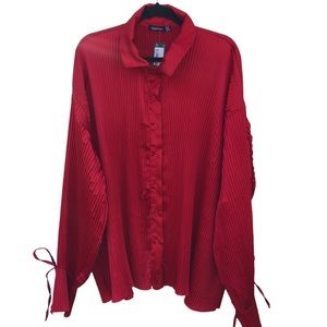 New crinkle cocktail party blouse 4X